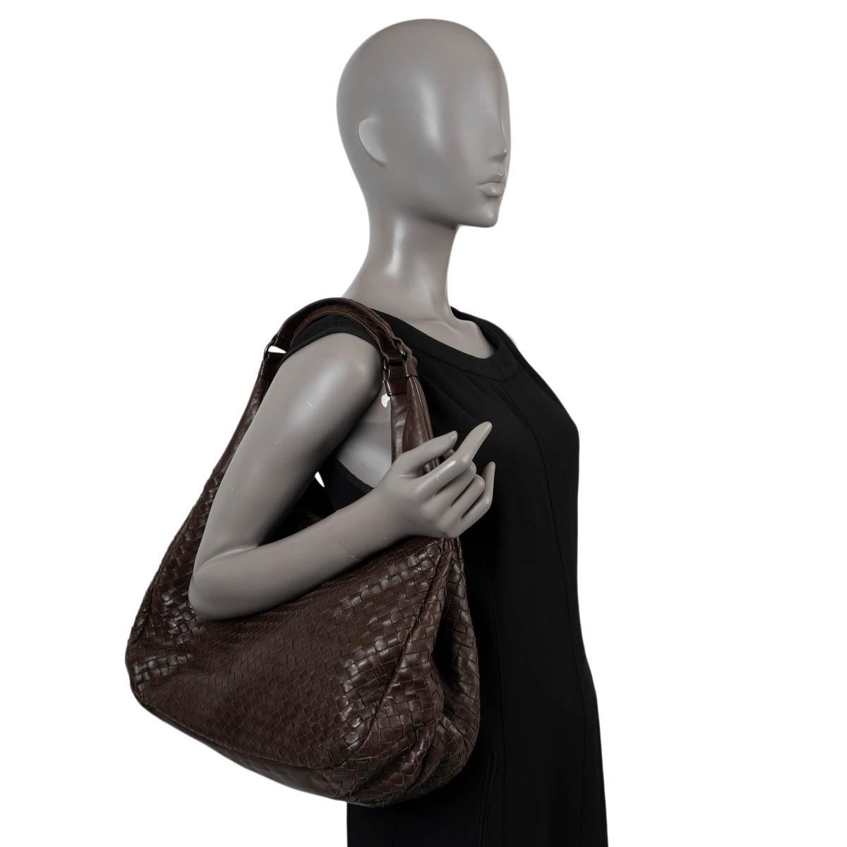 BOTTEGA VENETA schokoladenbraunes INTRECCIATO Leder CAMPANA LARGE Hobo Bag 3