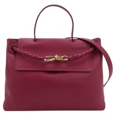 Bolso bandolera «Ciao Ciao» mediano de Bottega Veneta, en piel rosa frambuesa con herrajes dorados