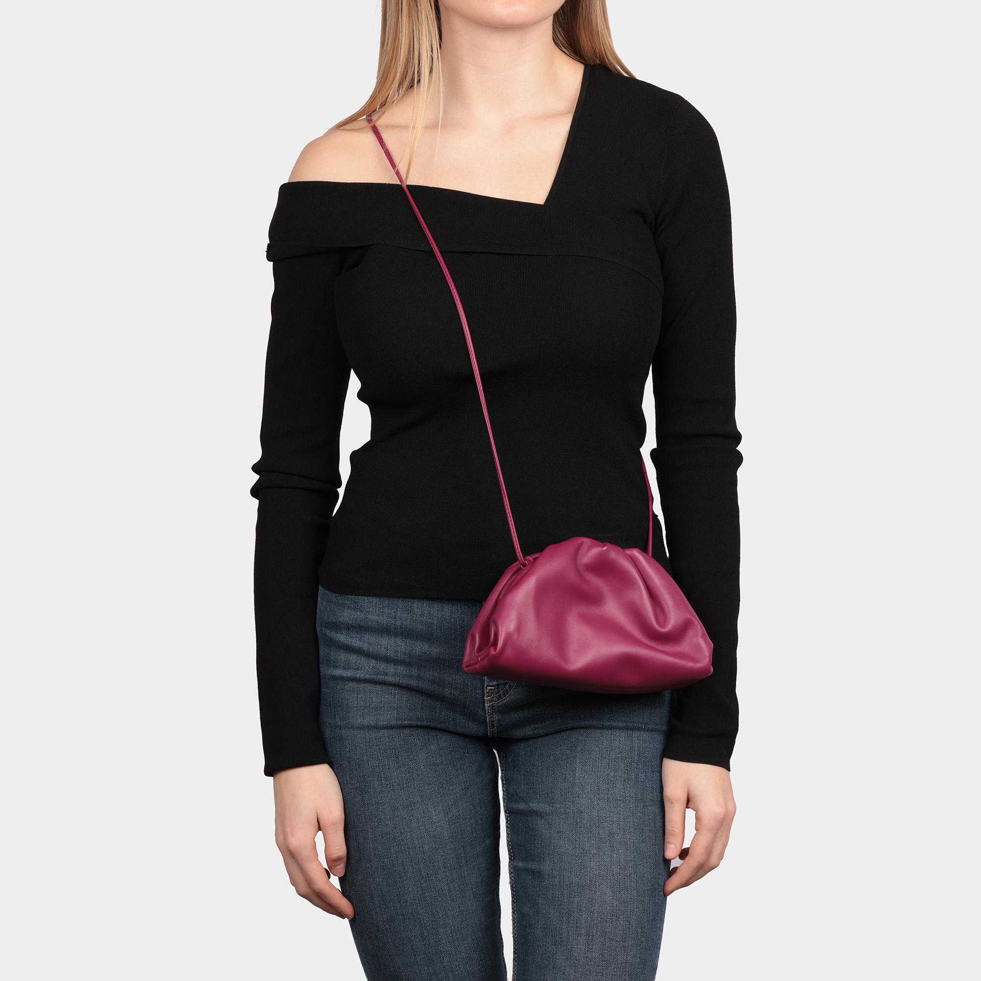 BOTTEGA VENETA Sac à main en cuir de veau Cinnabar Mini The Pouch 6