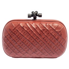 Bottega Veneta Cinnamon Leather Knot Clutch