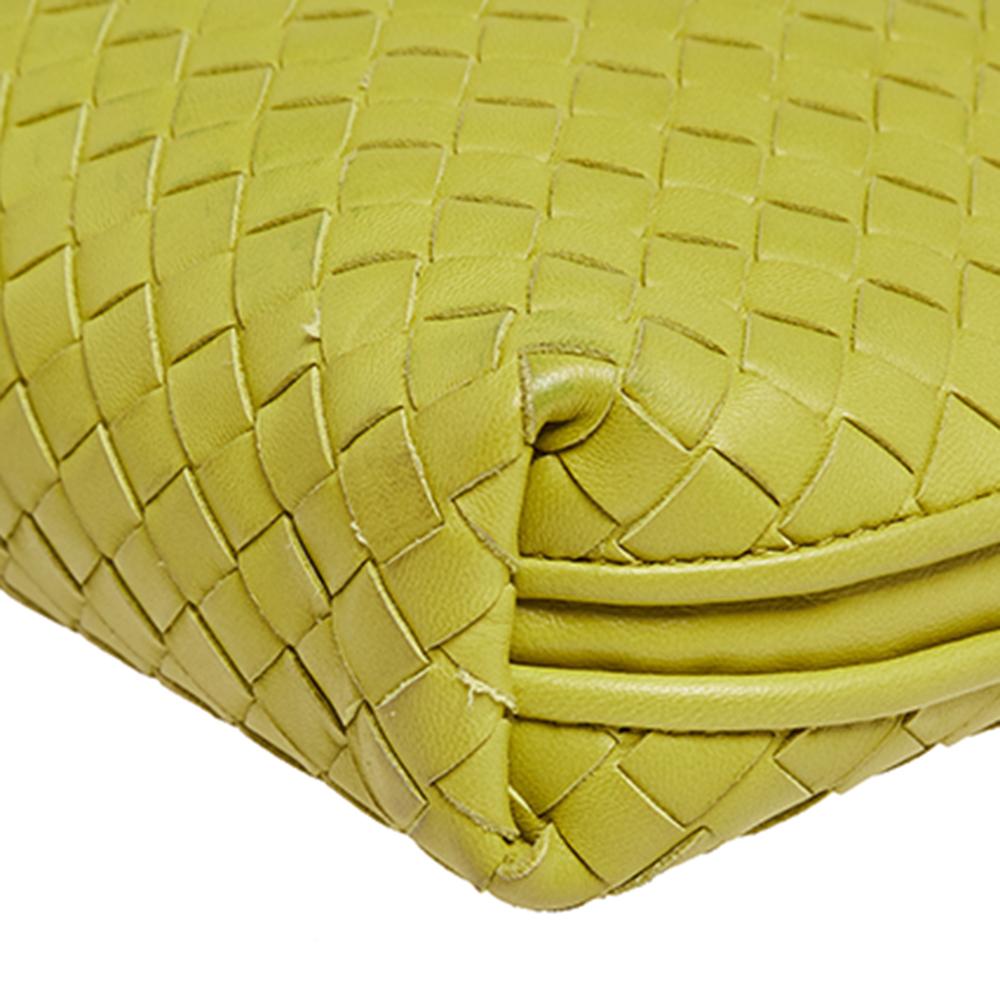 Bottega Veneta Citrus Yellow Intrecciato Leather Nodini Crossbody Bag 2