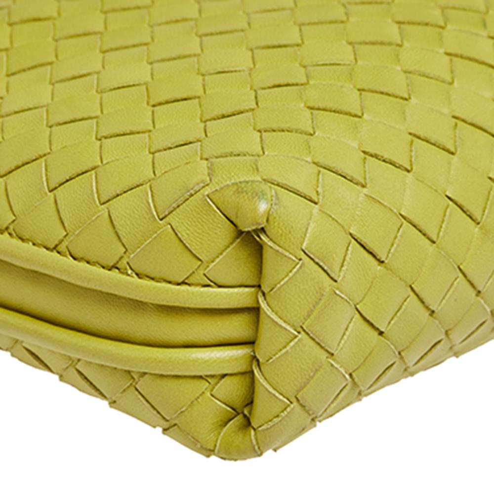 Bottega Veneta Citrus Yellow Intrecciato Leather Nodini Crossbody Bag 3
