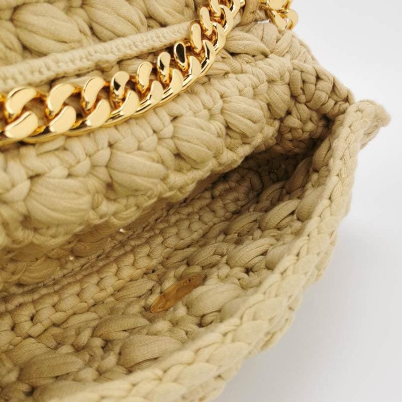 Bottega Veneta Classic Jersey Hand-crocheted Shoulder bag in Cane sugar 3