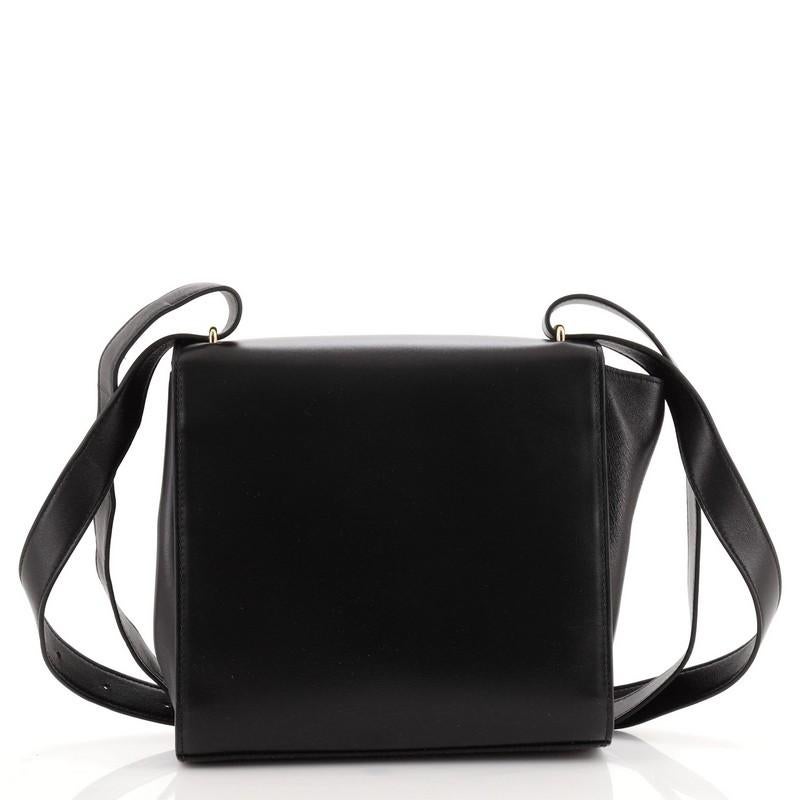 Black Bottega Veneta Clip Flap Bag Leather