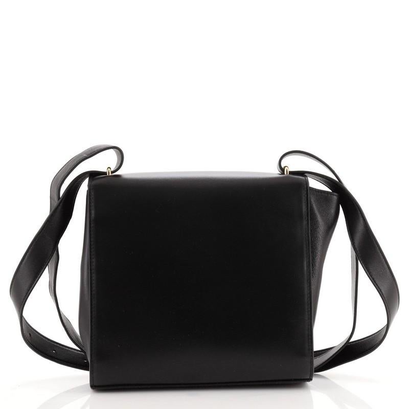 Ledertasche mit Clip-Flap von Bottega Veneta (Schwarz)