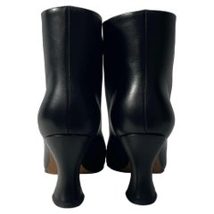 Bottega Veneta Cloud Ankle Boots in Black Calfskin Leather