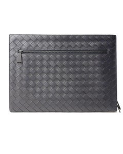Bottega Veneta Night Blue Braided Zipped Clutch