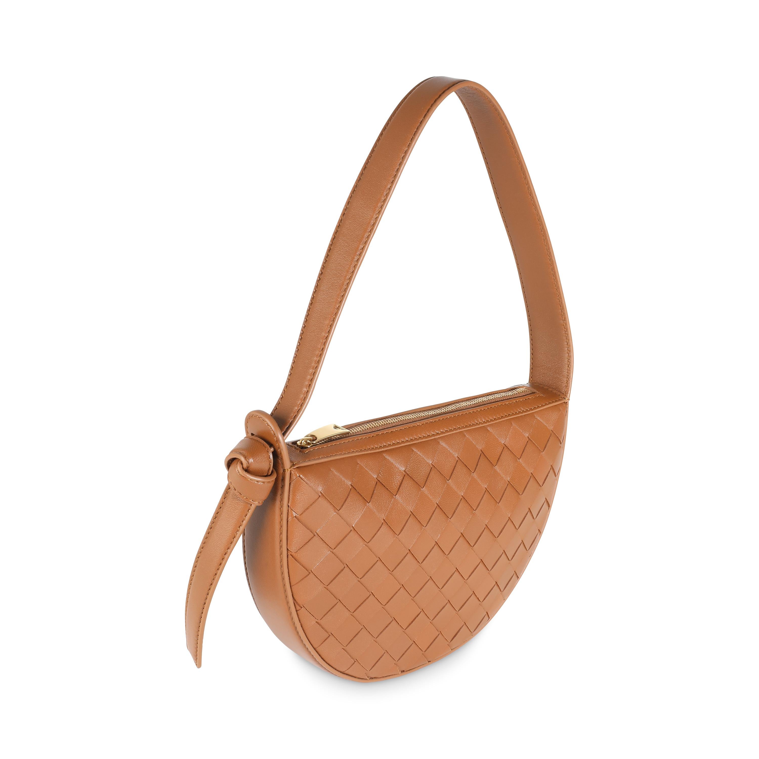 Bottega Veneta Cognac Intrecciato Nappa Mini Bolso Sunrise Naranja