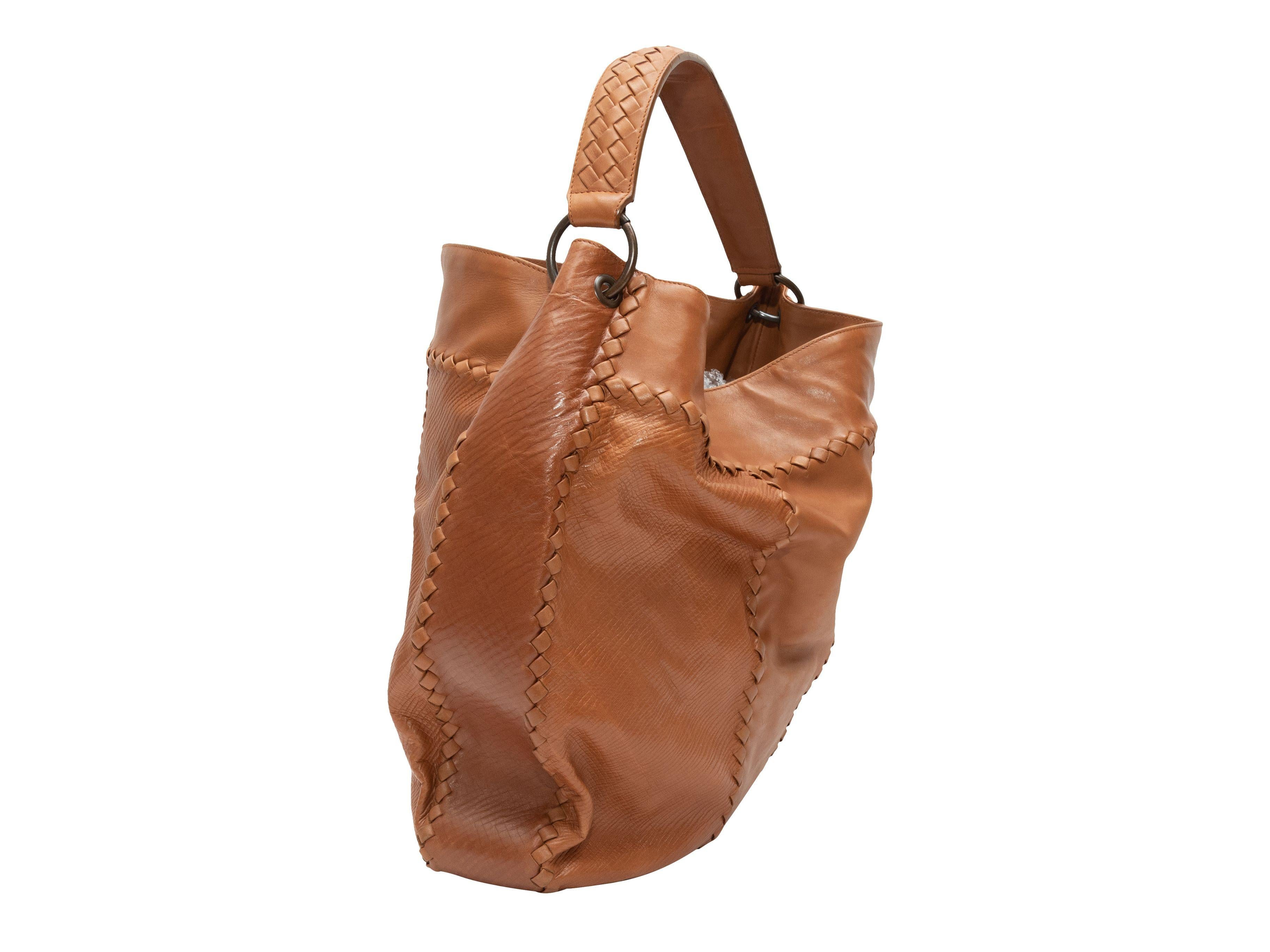 Bottega Veneta Cognac Large Leather Tote Bag 2