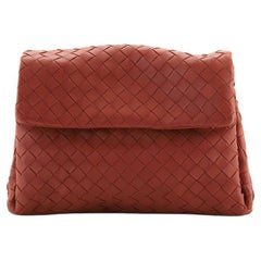 Bottega Veneta Fächer-Klappe Clutch Intrecciato Nappa Medium