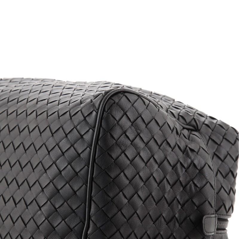 Black Bottega Veneta Convertible Boston Bag Intrecciato Nappa Medium