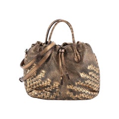 Bottega Veneta Convertible Drawstring Bucket Bag Leather With Intrecciato Detail