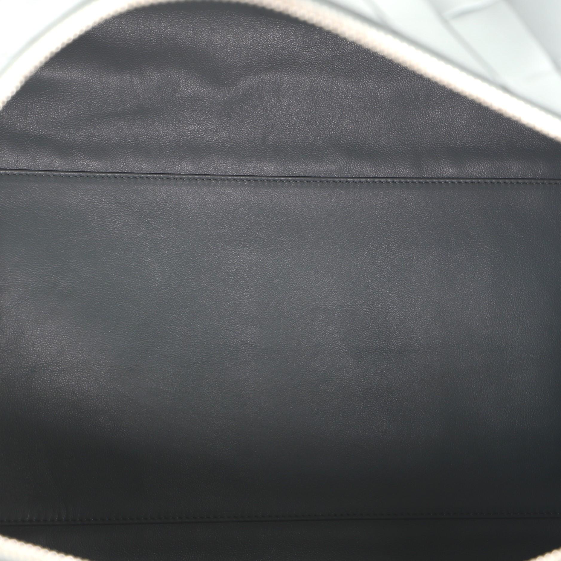 Gray Bottega Veneta Convertible Duffle Bag Maxi Intrecciato Leather Large