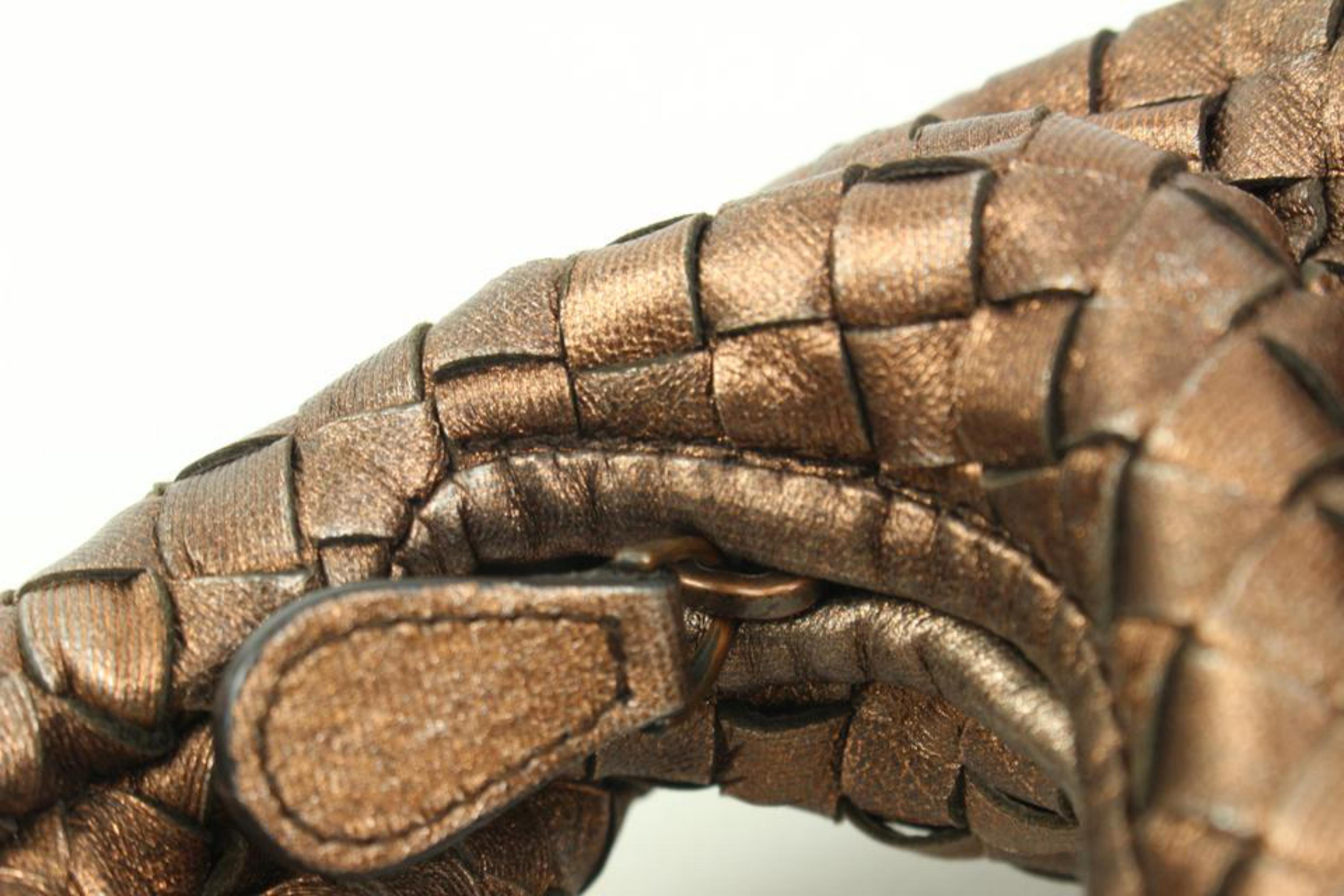 Bottega Veneta Copper Bronze Woven Leather Intrecciato Nappa Hobo Bag 9bv425s 1