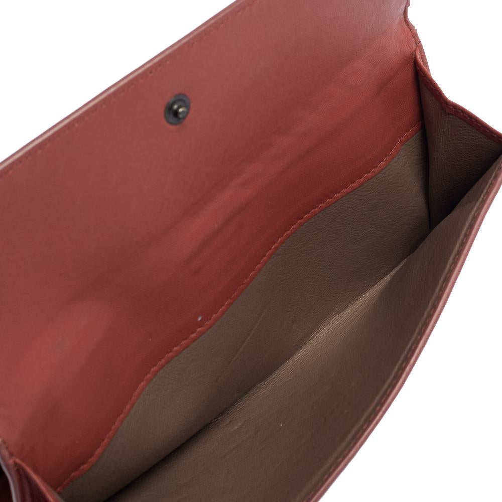 Women's Bottega Veneta Copper Intrecciato Leather Continental Flap Wallet