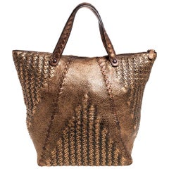 Bottega Veneta Copper Leather Cervo Tote