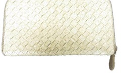 Bottega Veneta Cream Bvsl01 Python Zip Around Wallet