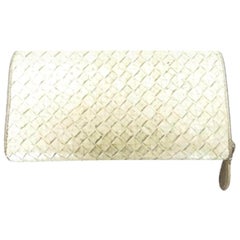 Bottega Veneta Cream Bvsl01 Python Zip Around Wallet