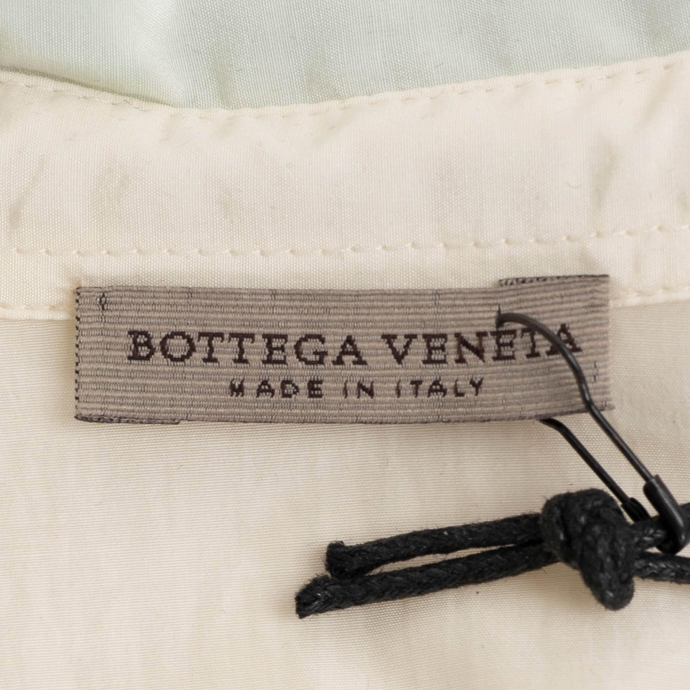 Bottega Veneta crema in cotone e seta 2019 Abito con cintura 42 M in vendita 1