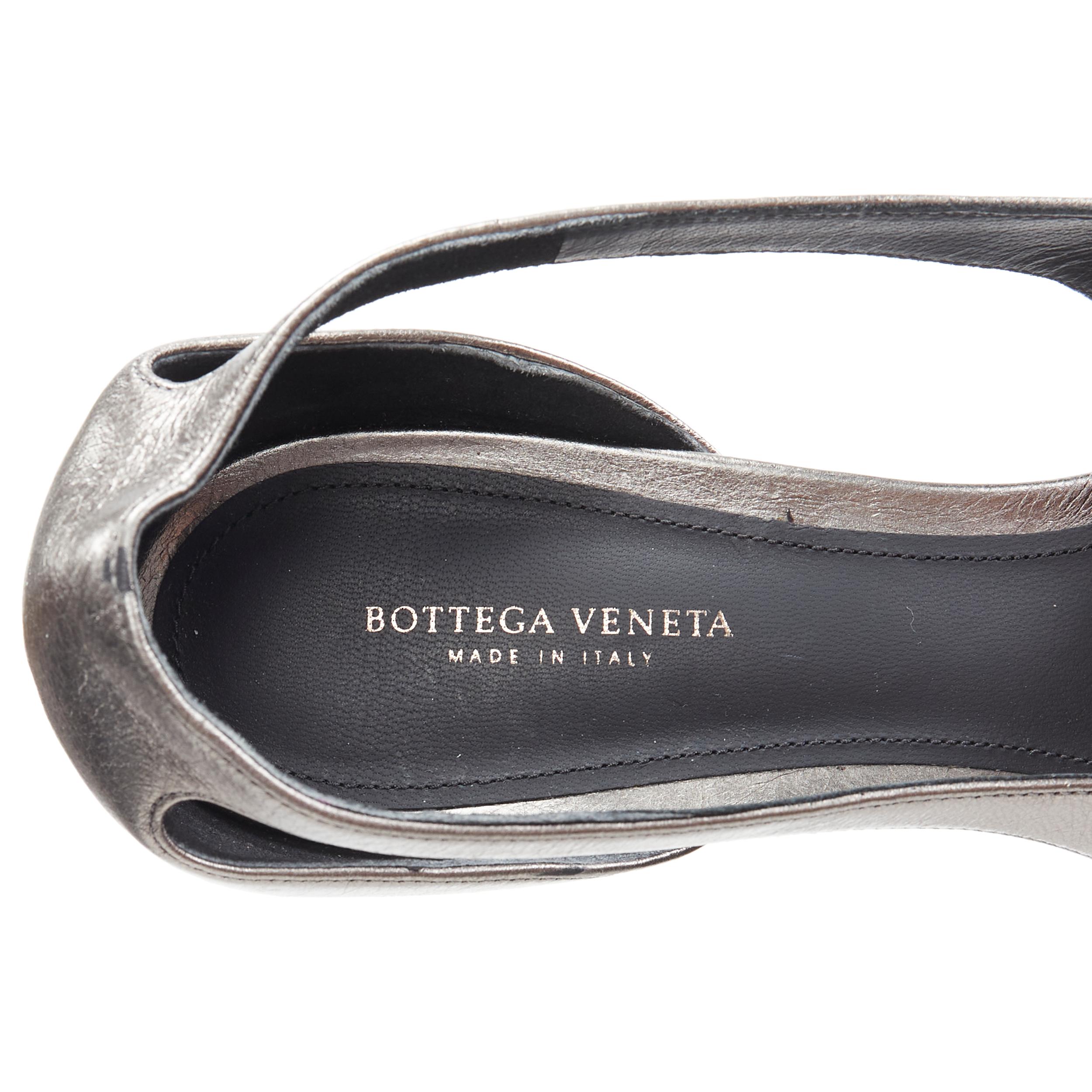 BOTTEGA VENETA crystal buckle strappy suede chunky block mid heel pump EU39 4
