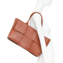 BOTTEGA VENETA Daniel Lee Arco Medium brick rust red  leather maxi tote bag