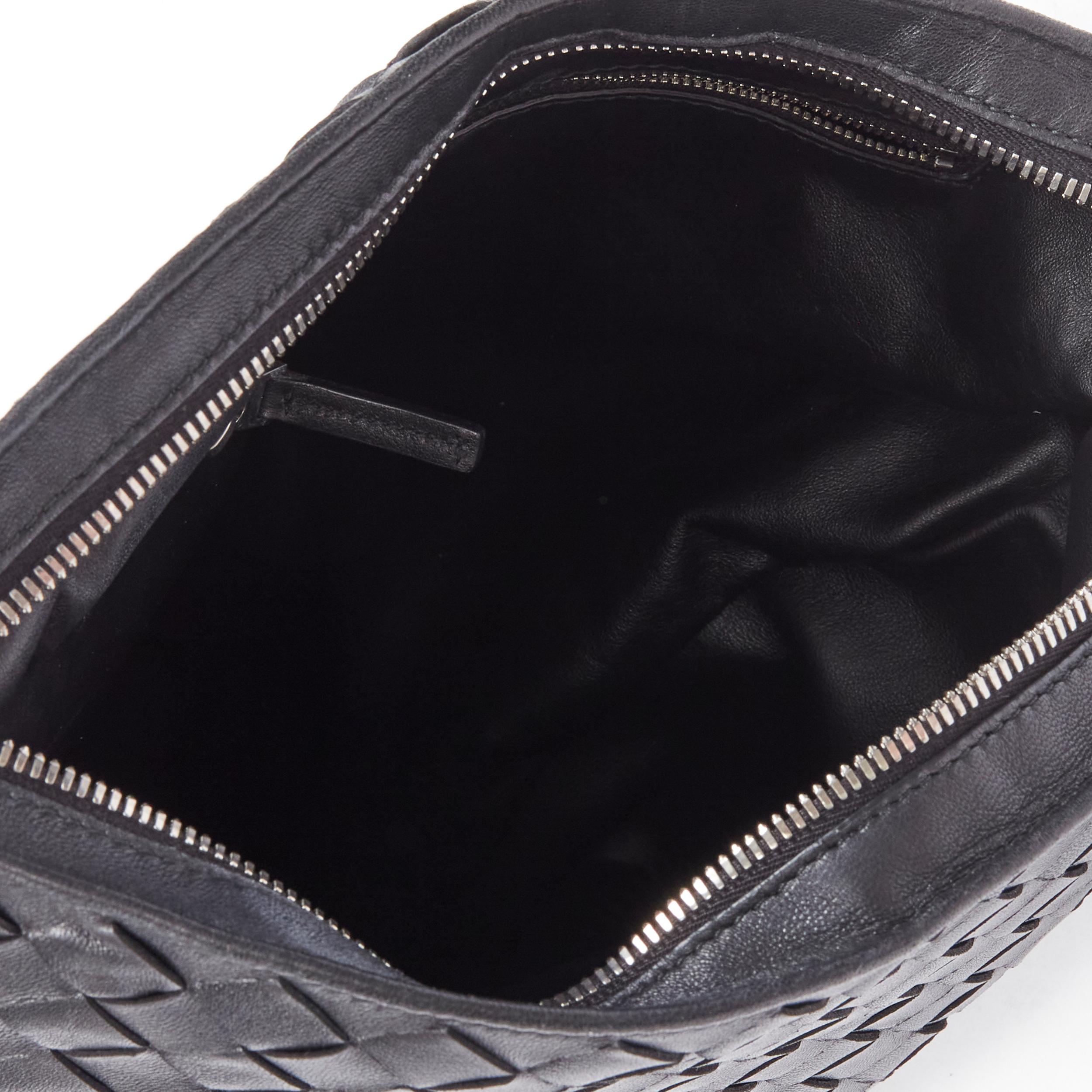 BOTTEGA VENETA Daniel Lee Twist black intrecciato woven leather knotted clutch  1