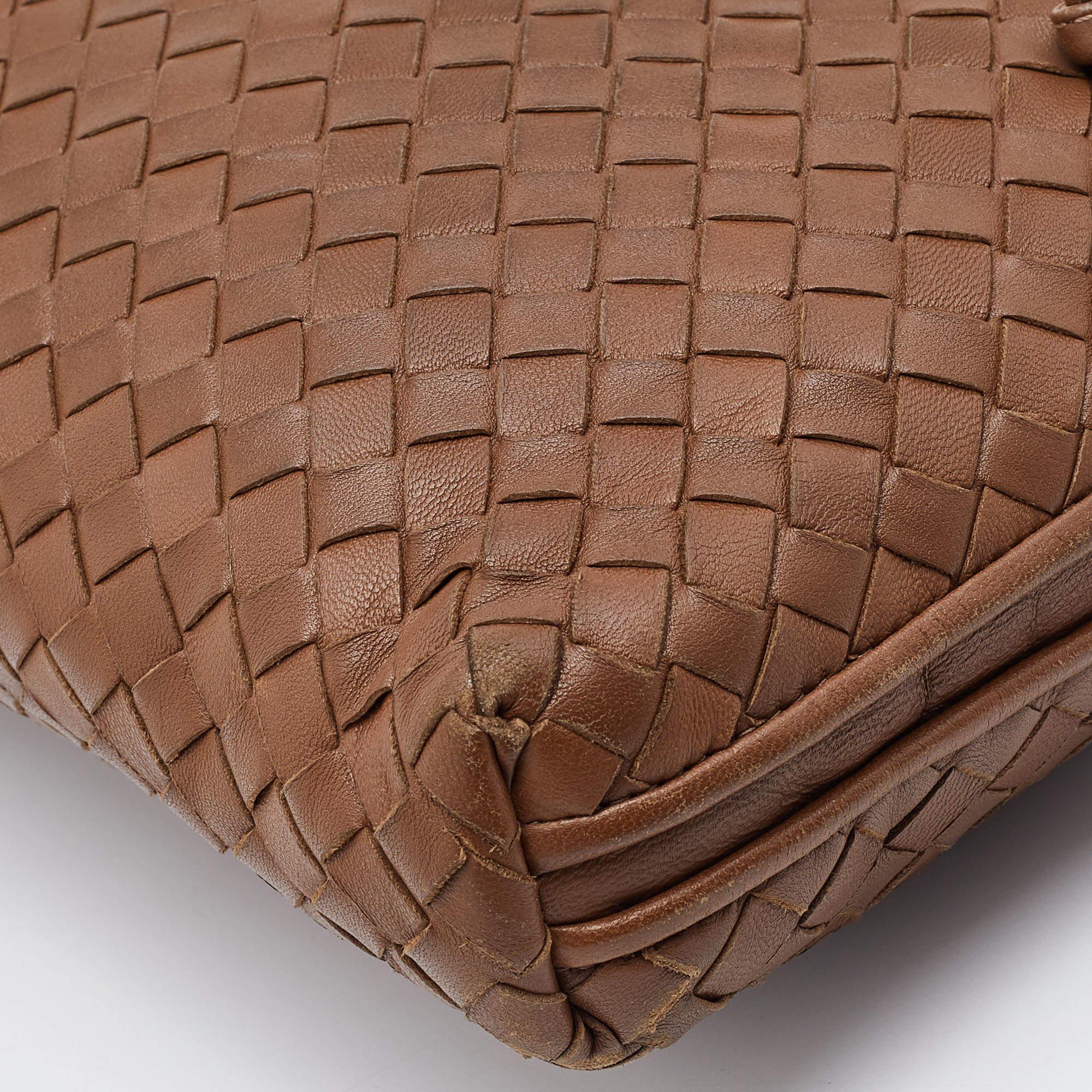 Bottega Veneta Dark Beige Intrecciato Leather Nodini Crossbody Bag 3