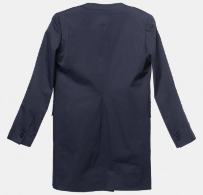 Bottega Veneta Azul Oscuro Blazer de crepé con doble botonadura XS Negro en venta