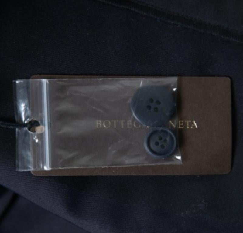 De los hombres Bottega Veneta Azul Oscuro Blazer de crepé con doble botonadura XS en venta