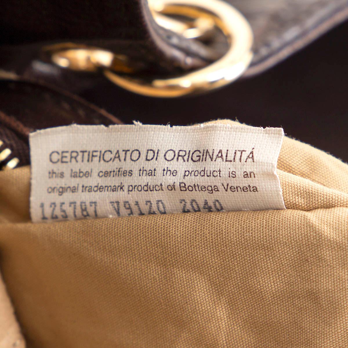 Women's BOTTEGA VENETA dark brown CROCODILE CAMPANA MEDIUM HOBO Bag For Sale