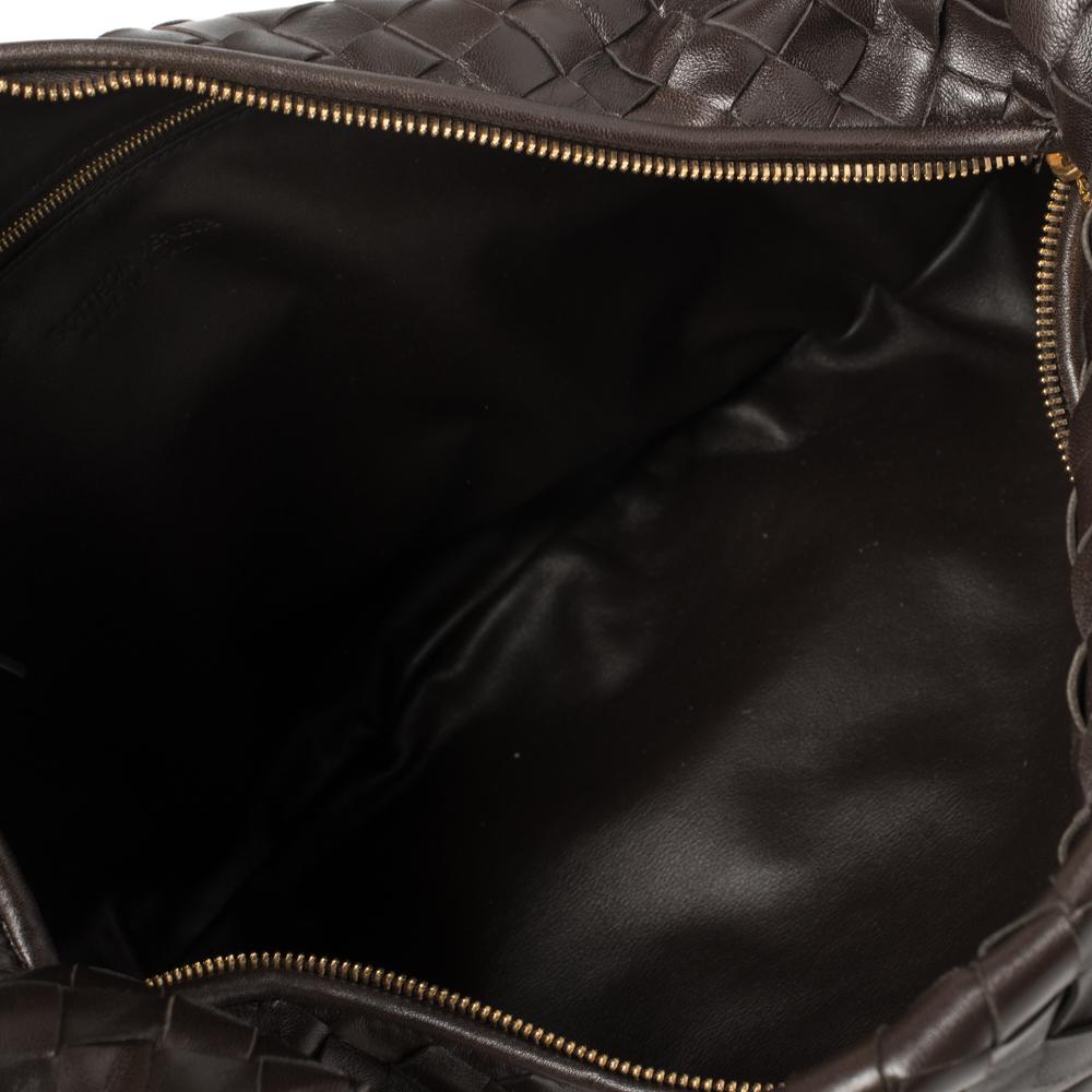 Bottega Veneta Dark Brown Intrecciato Leather Jodie Knotted Hobo 2