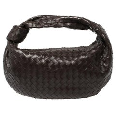 Bottega Veneta Dark Brown Intrecciato Leather Jodie Knotted Hobo