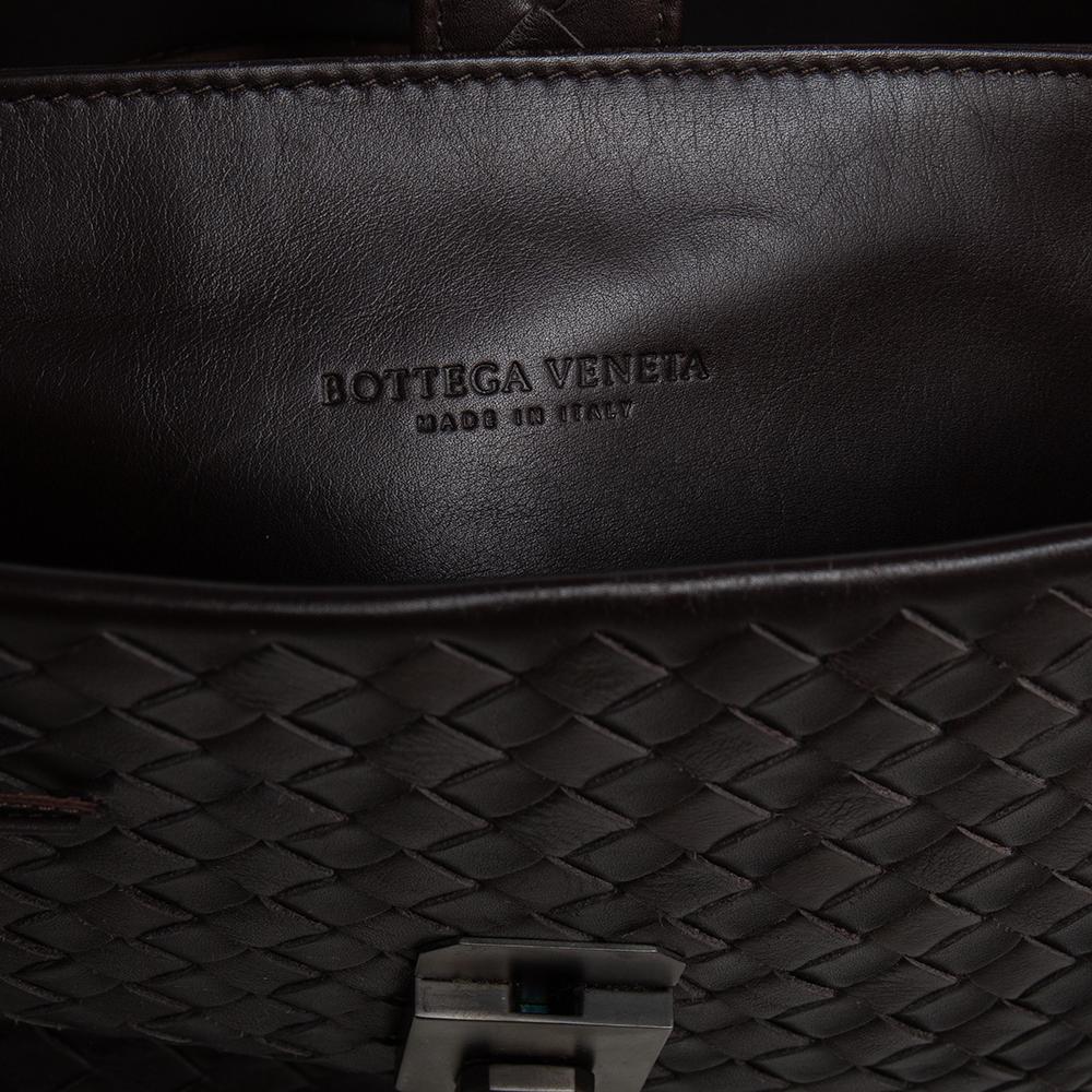 Bottega Veneta Dark Brown Intrecciato Leather Large Roma Tote 2