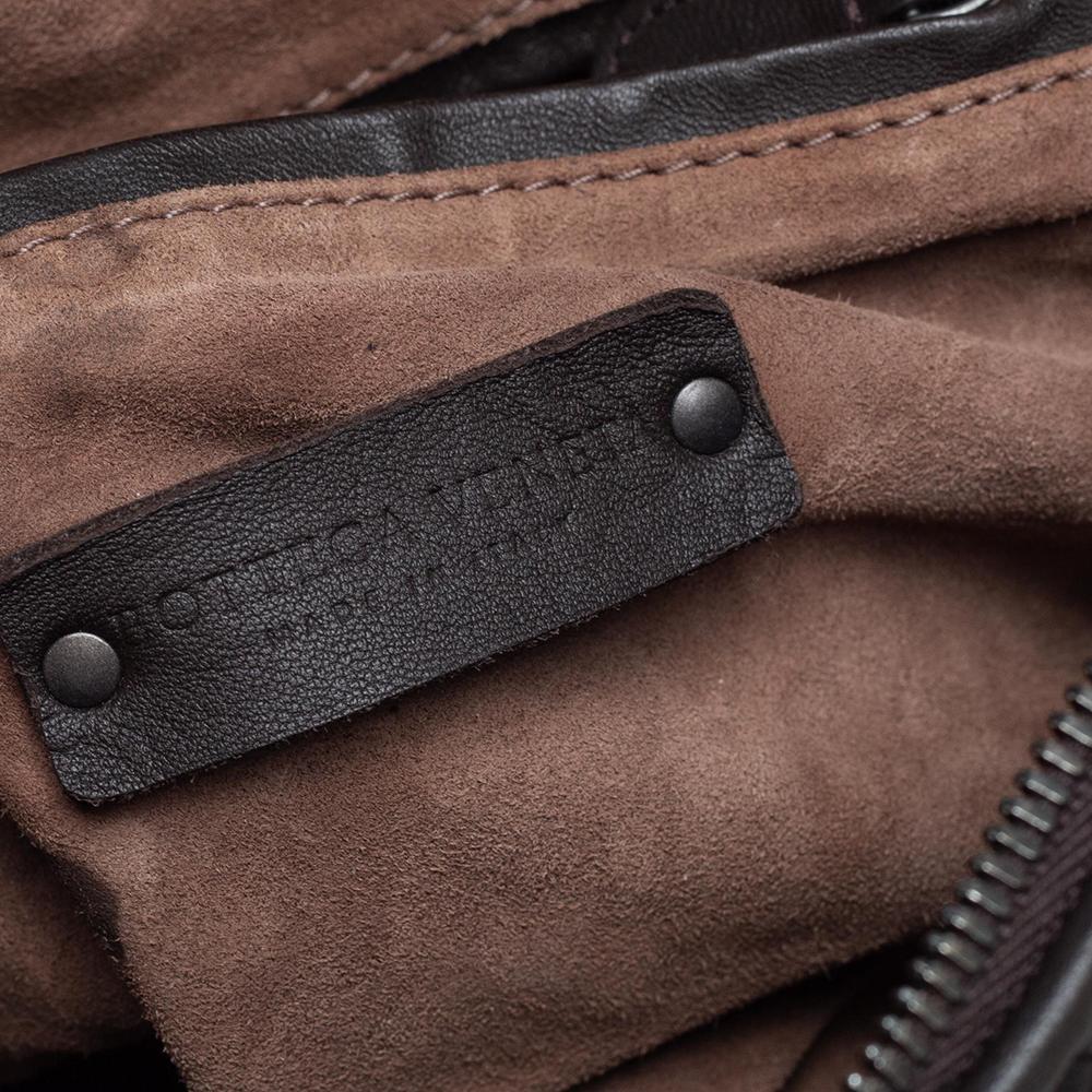 Bottega Veneta Dark Brown Intrecciato Leather Nodini Crossbody Bag 1