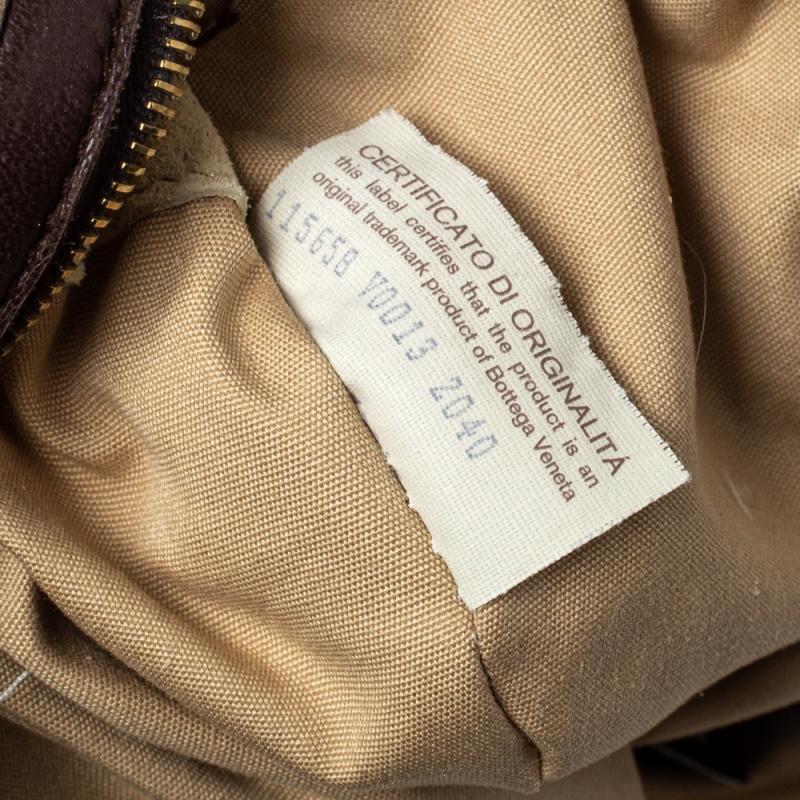 Bottega Veneta Dunkelbraun Intrecciato Leder Pyramide Umhängetasche 3