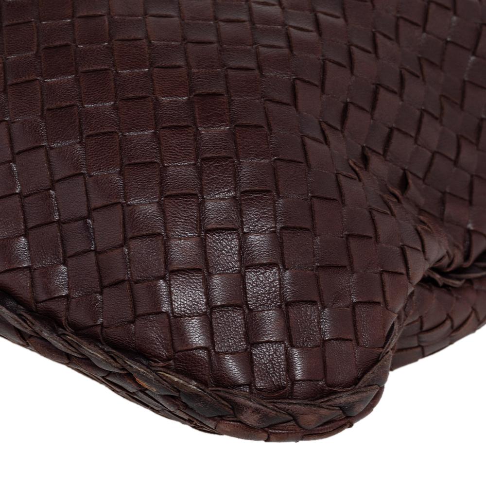 Bottega Veneta Dark Brown Intrecciato Leather Small Veneta Hobo 1