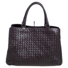 Bottega Veneta Dunkelbraune Intrecciato-Leder-Tasche