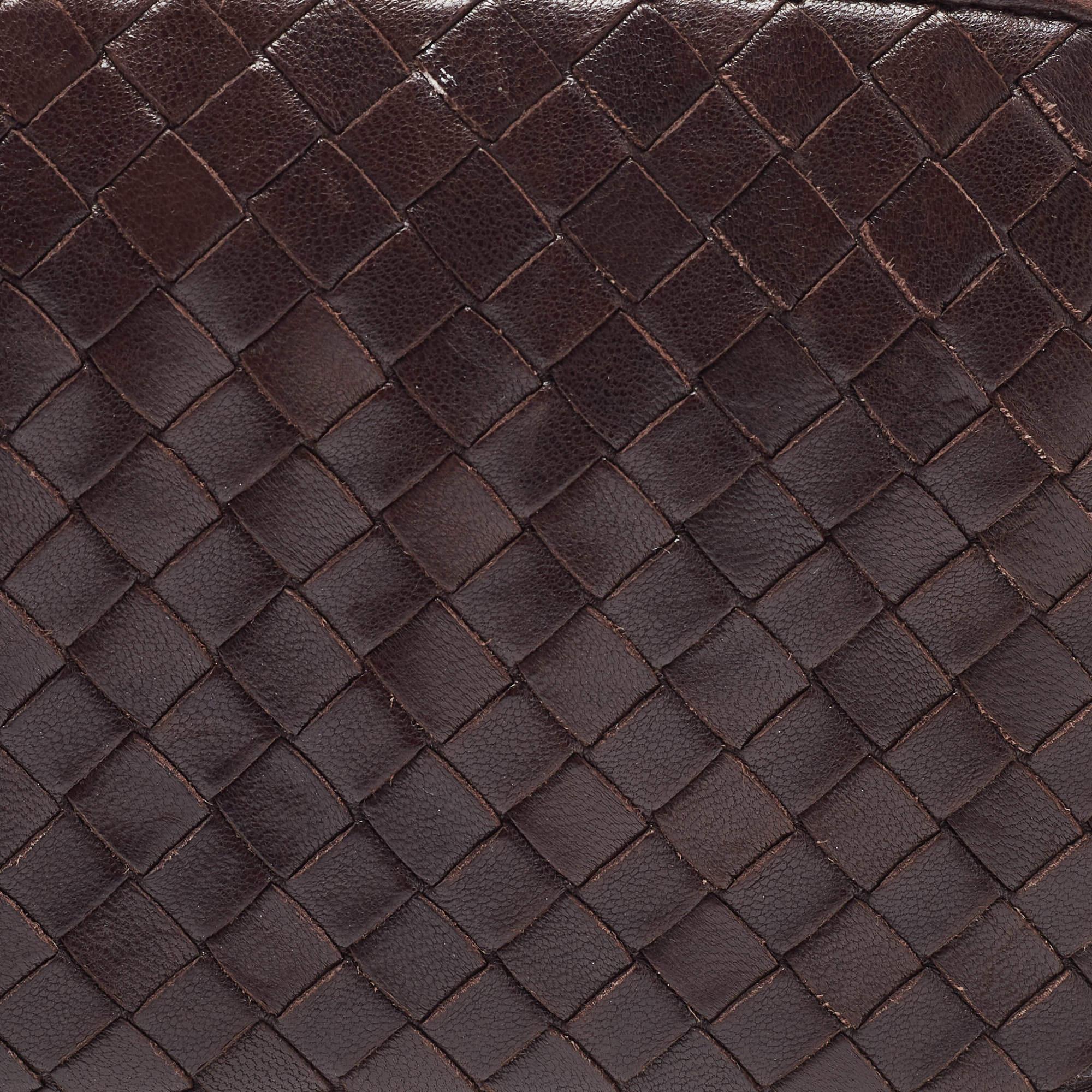 Bottega Veneta Dark Brown Intrecciato Leather Zip Around Wallet 2