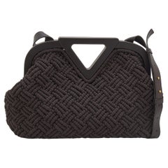 Bottega Veneta Dark Brown Intrecciato Macrame Point Shoulder Bag