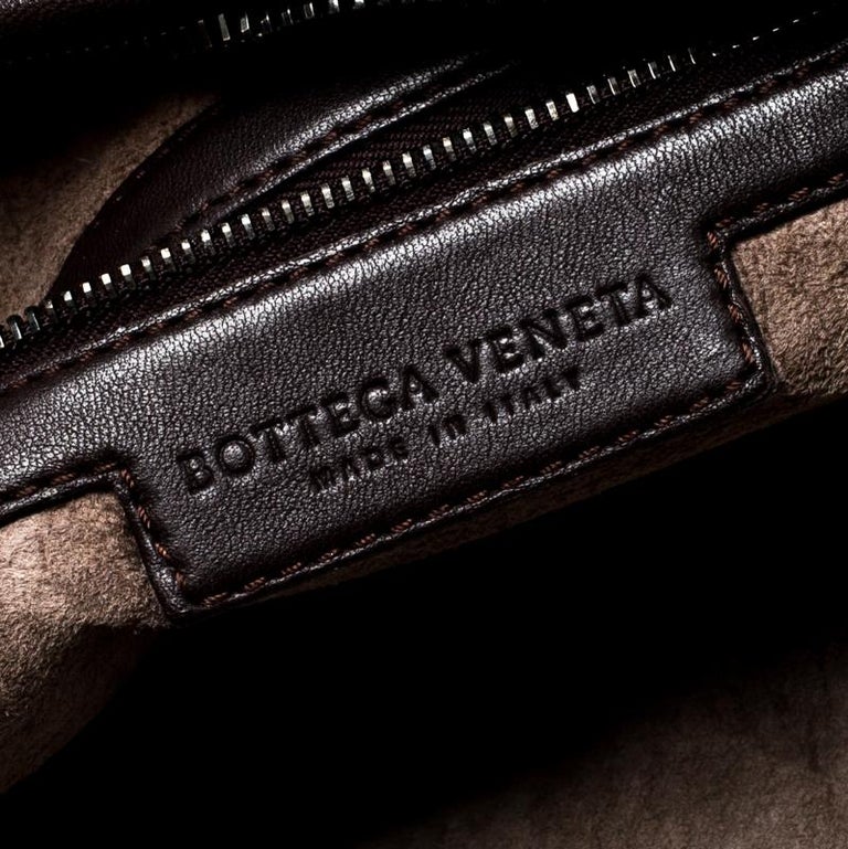 Bottega Veneta Dark Brown Intrecciato Nappa Leather Large Veneta Hobo ...