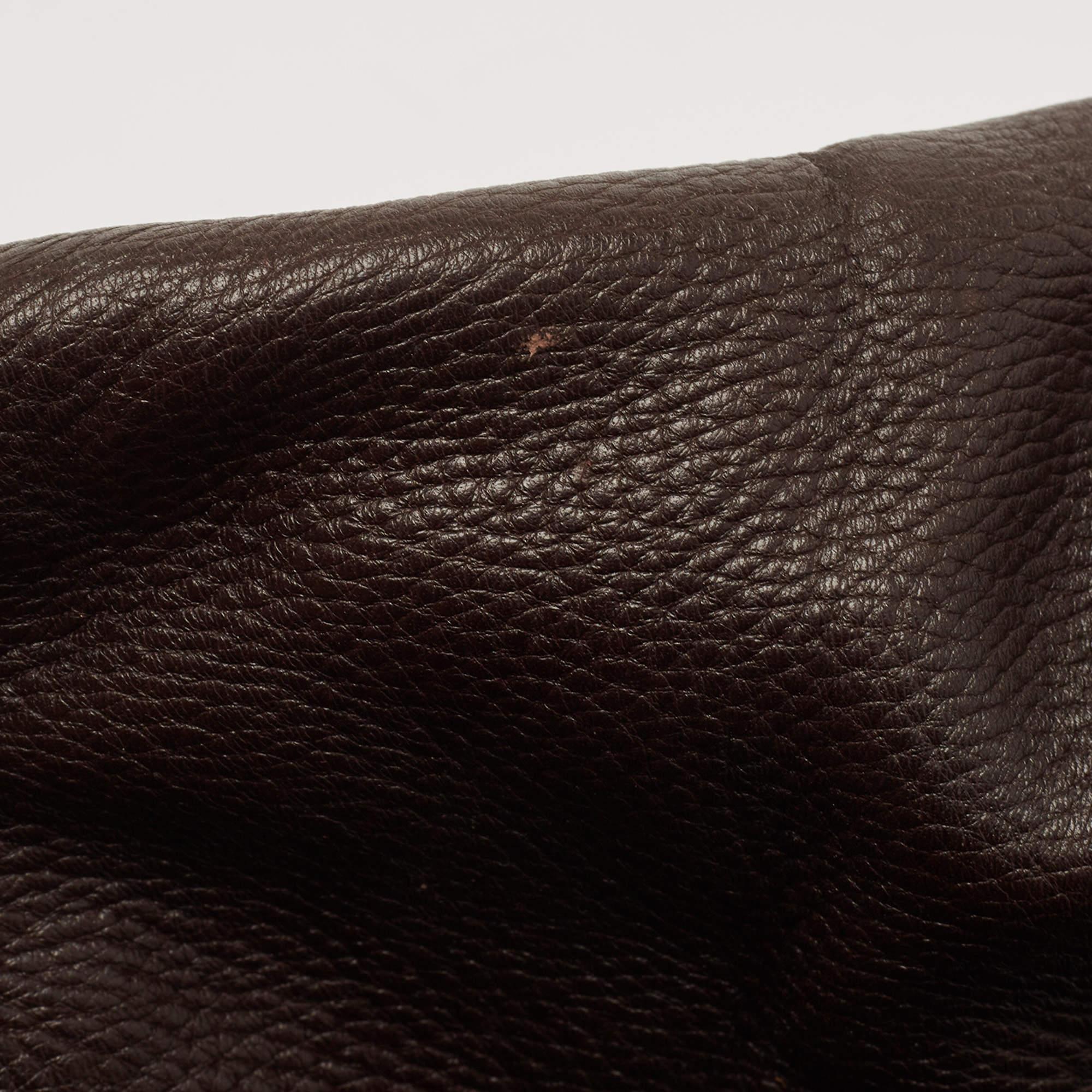 Bottega Veneta Dark Brown Intrecciato Trim Leather Expandable Tote 6