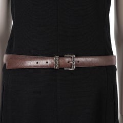 BOTTEGA VENETA dark brown leather 2009 KARUNG Belt 85 34