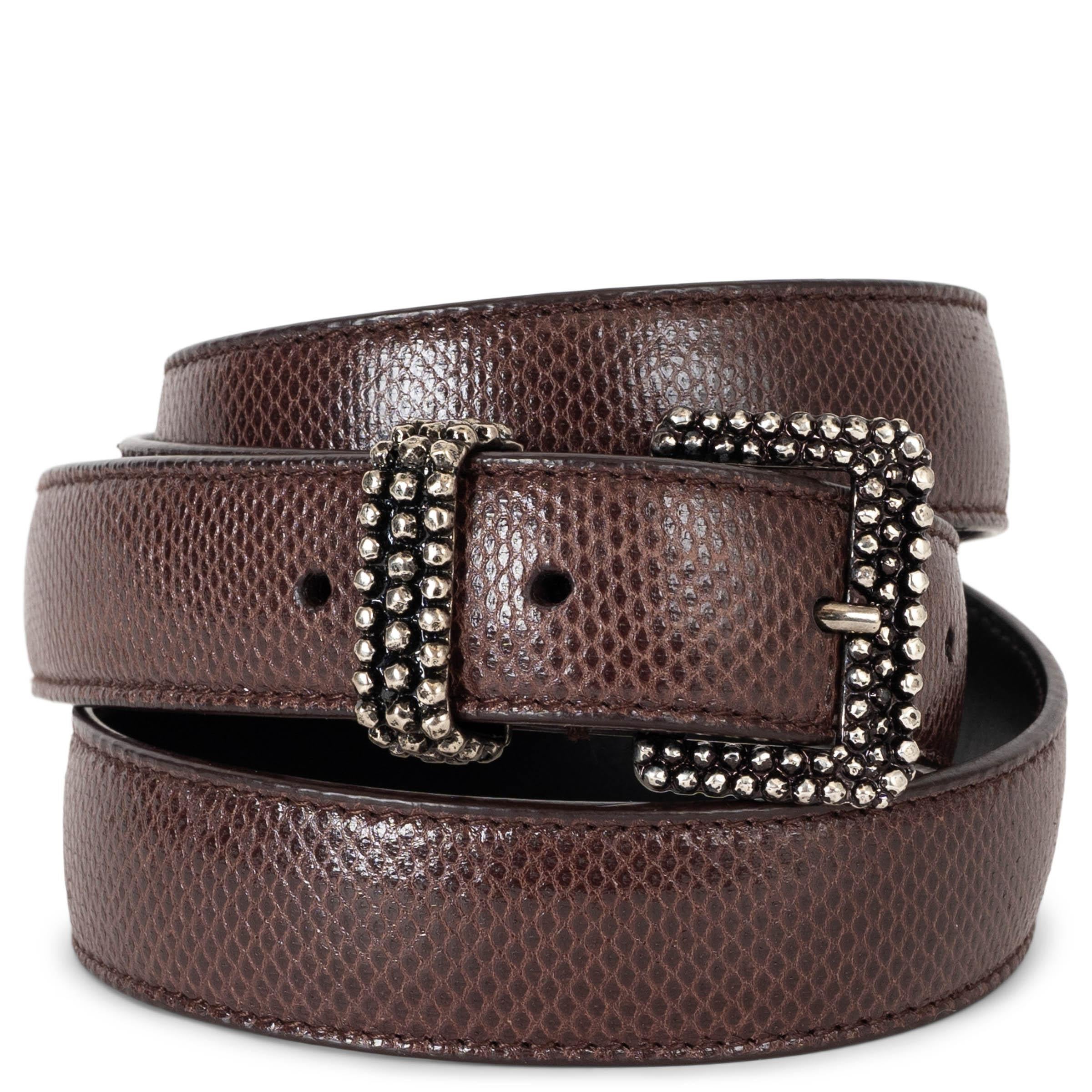 BOTTEGA VENETA Cintura KARUNG 2009 in pelle marrone scuro 85 34 in vendita