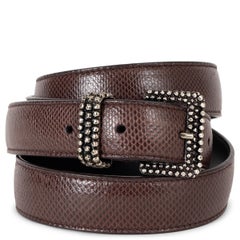BOTTEGA VENETA Cintura KARUNG 2009 in pelle marrone scuro 85 34