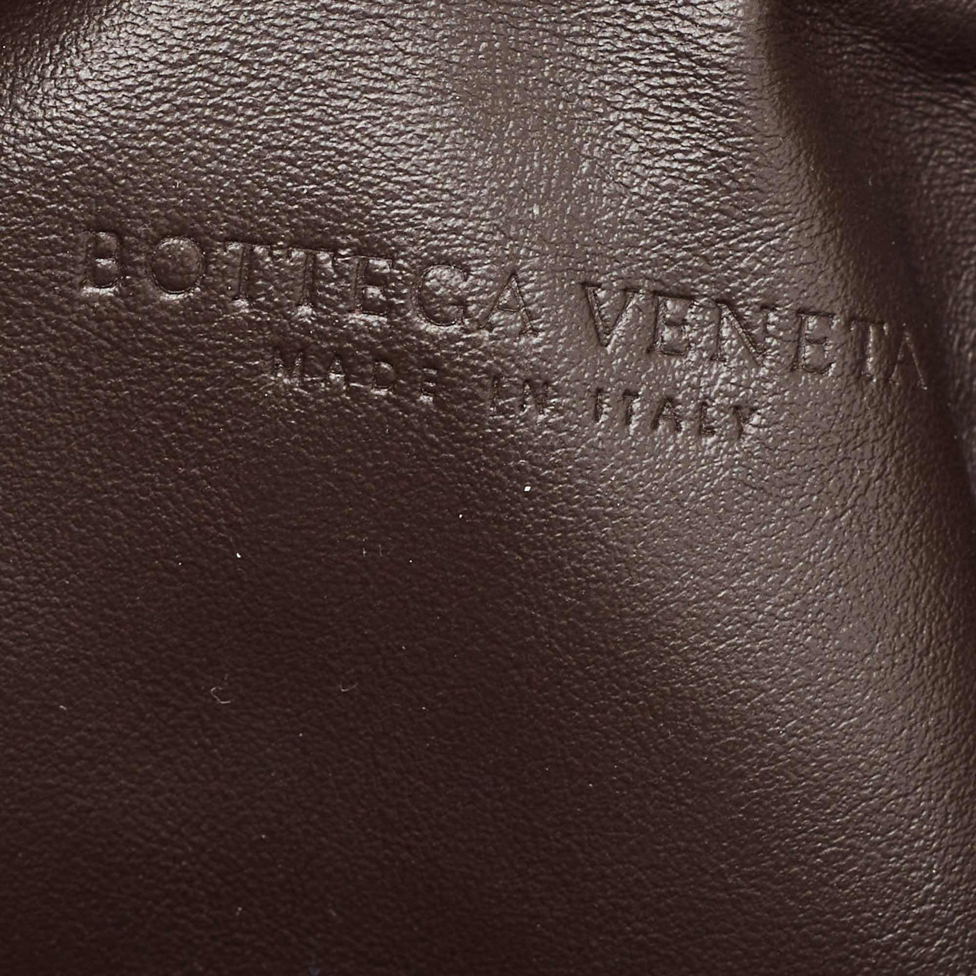 Bottega Veneta Dark Brown Leather Intrecciato Mini Jodie Top Handle Bag 6