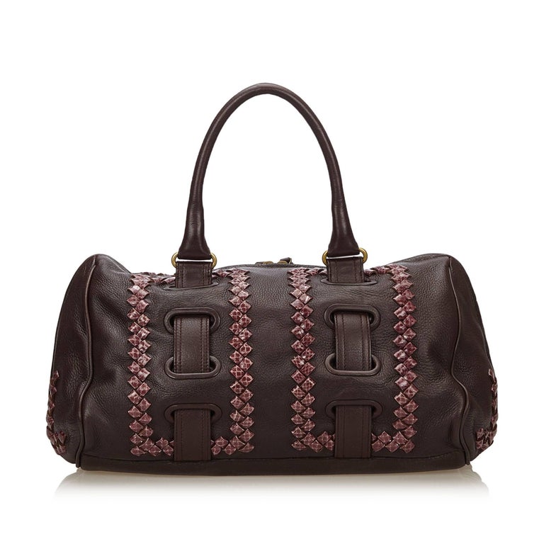 Bottega Veneta Dark Brown Leather Shoulder Bag For Sale at 1stdibs