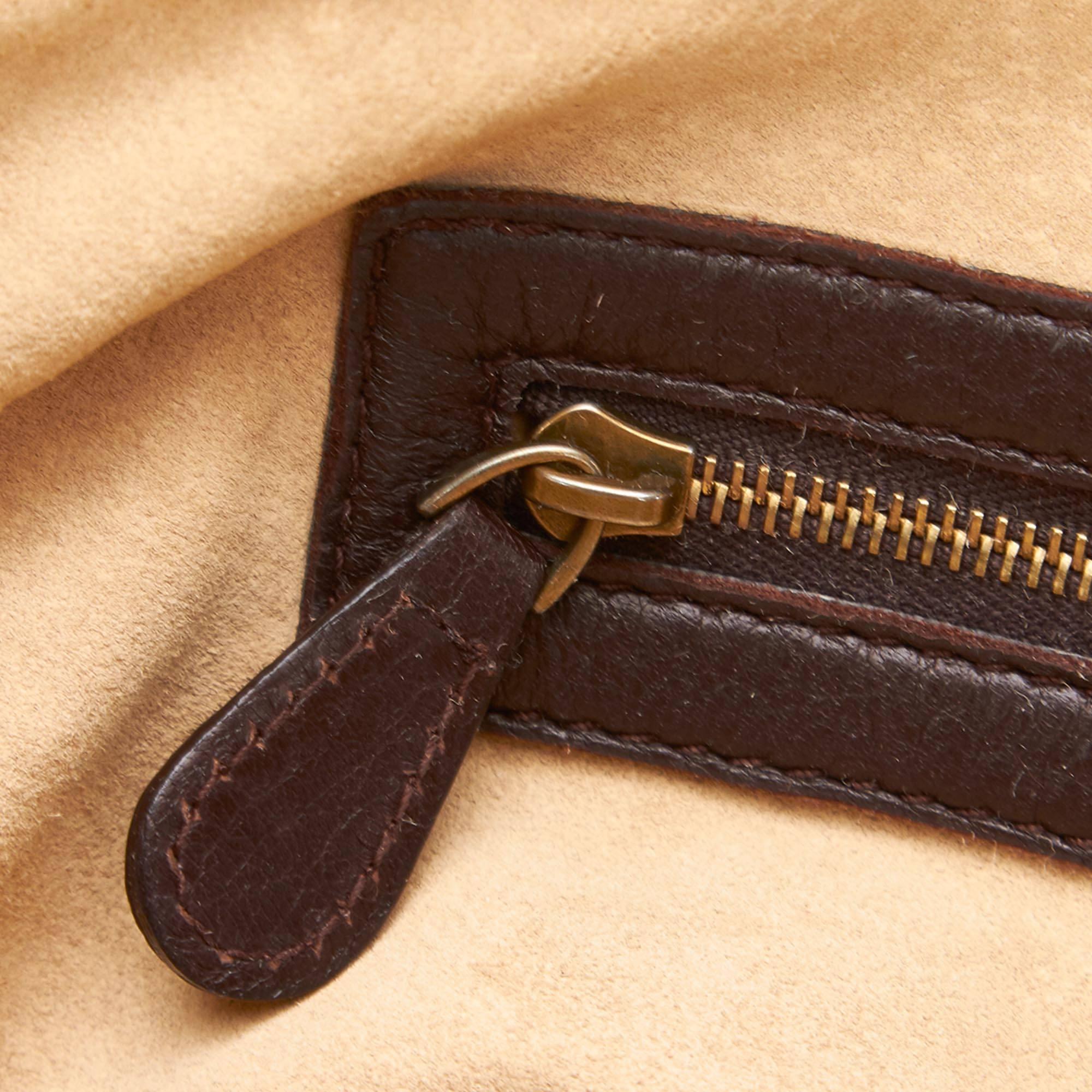 Bottega Veneta Dark Brown Leather Shoulder Bag For Sale 2