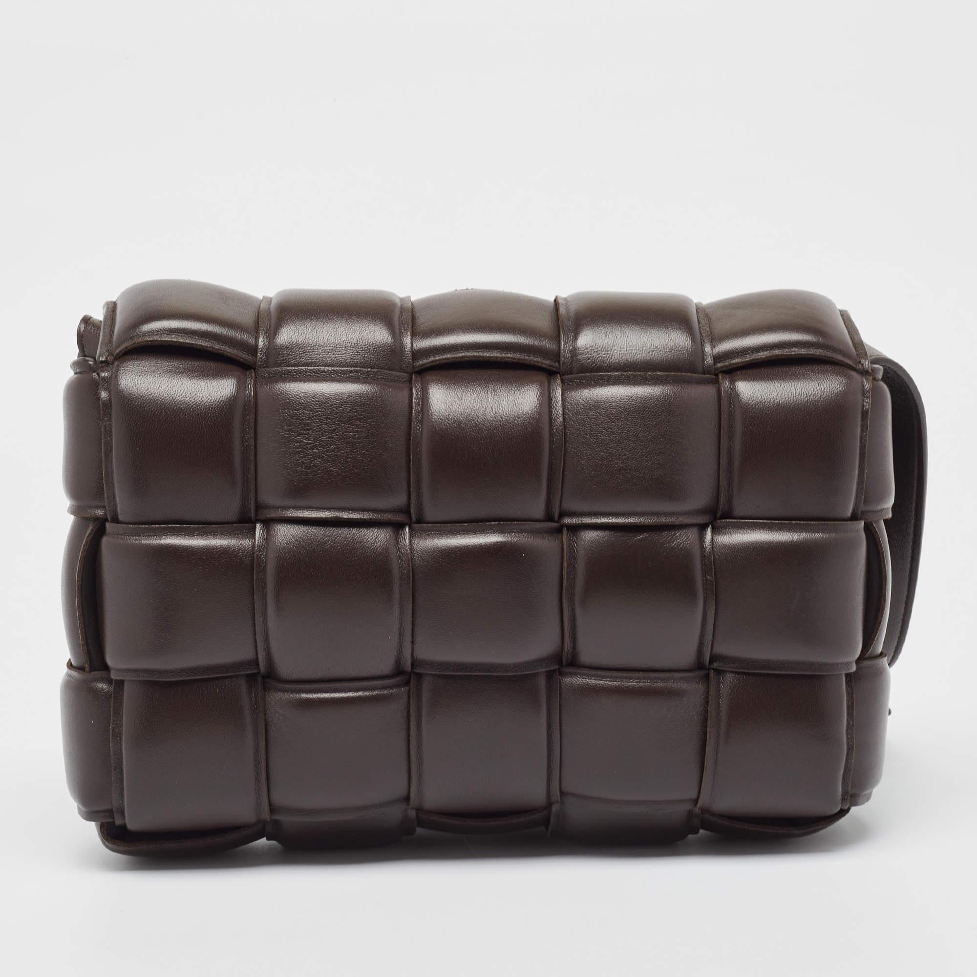 Bottega Veneta Dark Brown Padded Leather Cassette Shoulder Bag 6