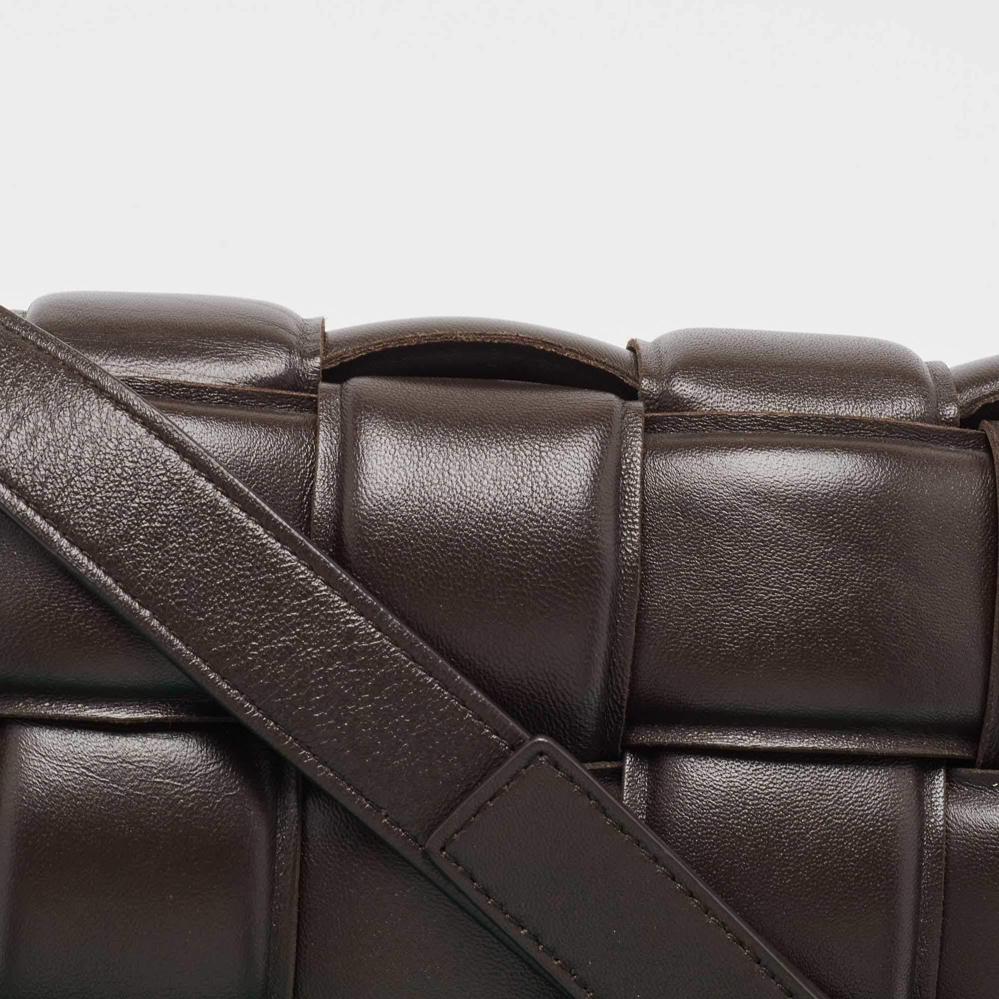 Bottega Veneta Dark Brown Padded Leather Cassette Shoulder Bag 2