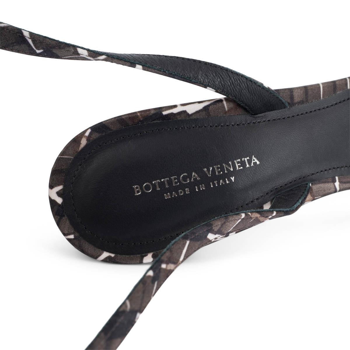 BOTTEGA VENETA dark brown silk SATIN CRYSTAL EMBELLISHED Sandals Shoes 37.5 For Sale 1